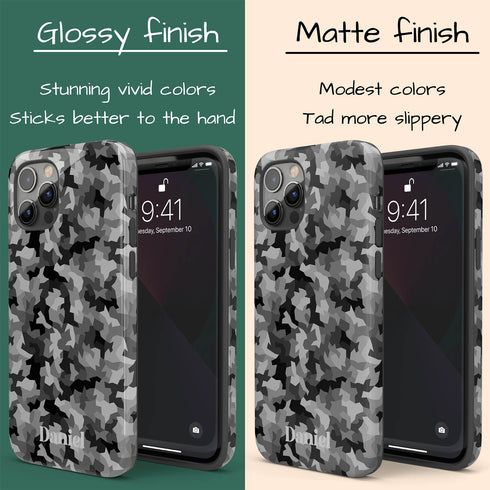 Army Camo Custom Name iPhone Case